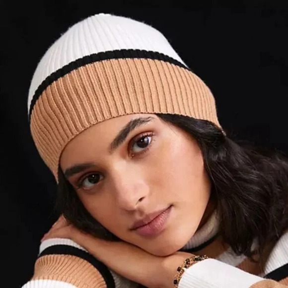 Anthropologie Cozy Stripe Beanie - Picture 2 of 4